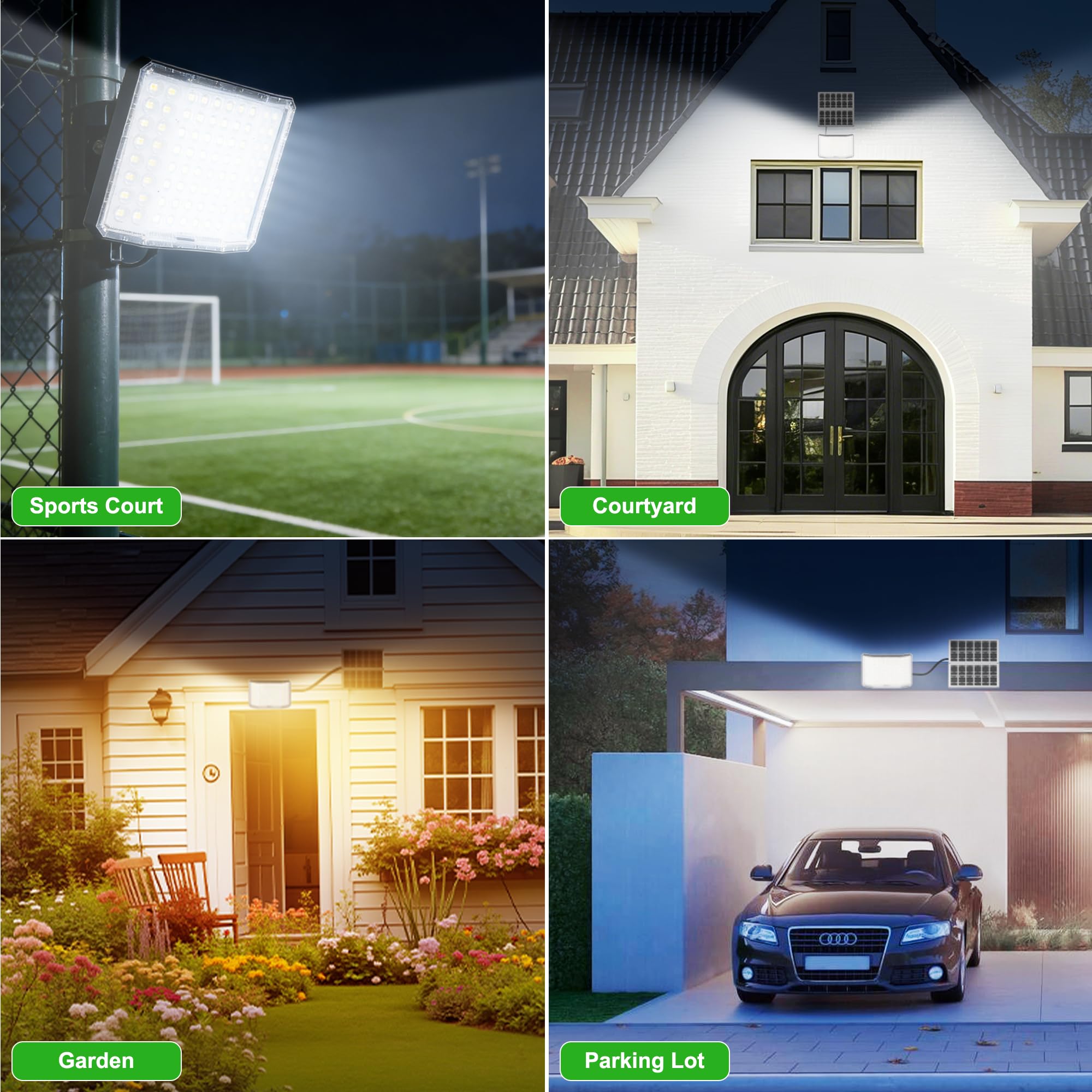 Lampada Solare LED da Esterno con Timer e Telecomando, Faro LED 15000mAh, Dimmerabile 3000/4000/6500K, Impermeabile IP66 per Giardino, Cortile e Esterni