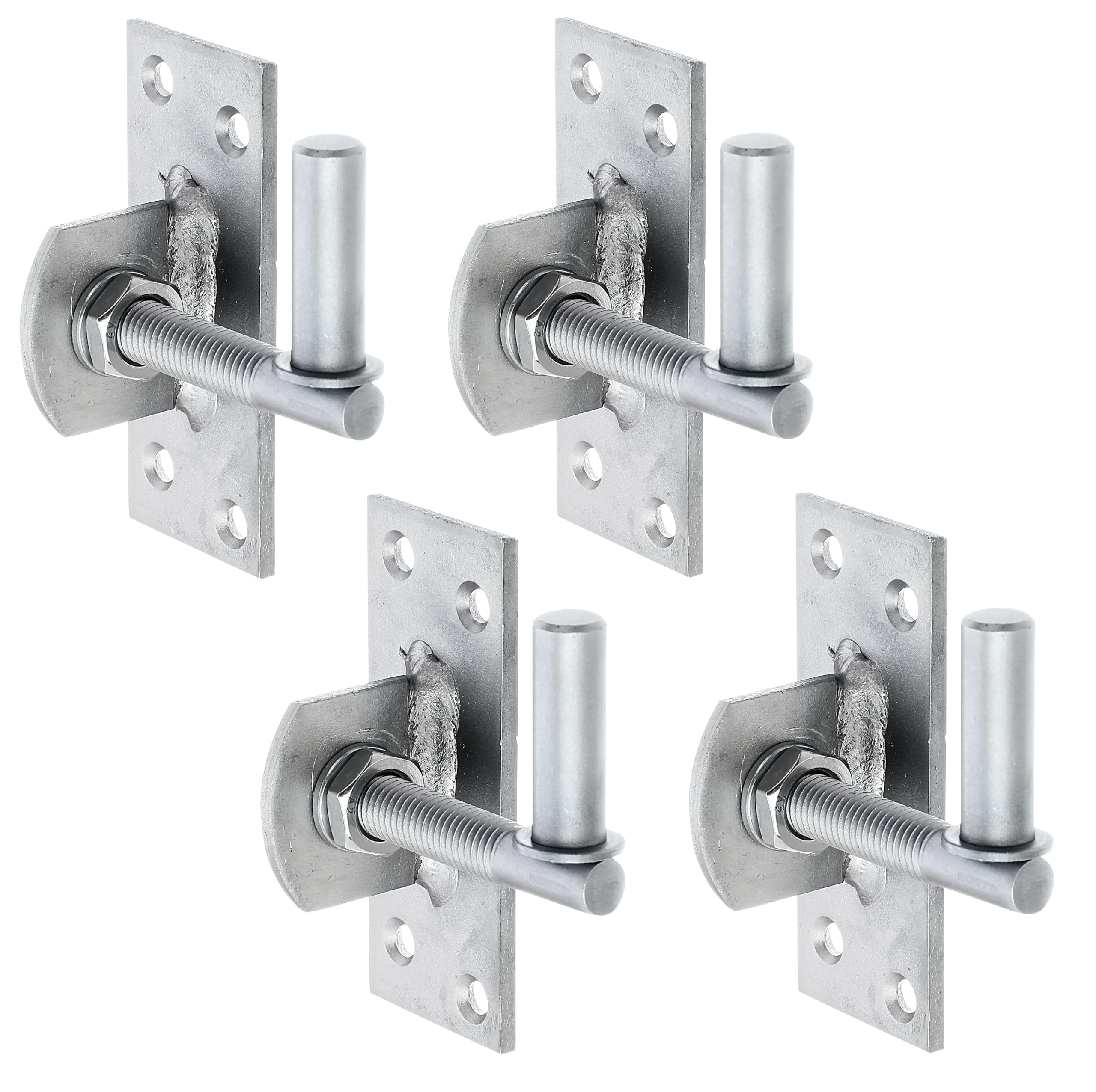 Alberts 852221 Gond à visser | réglable de 20 mm | acier inoxydable | cote axe Ø13 mm | platine 100 x 40 mm | kit de 4