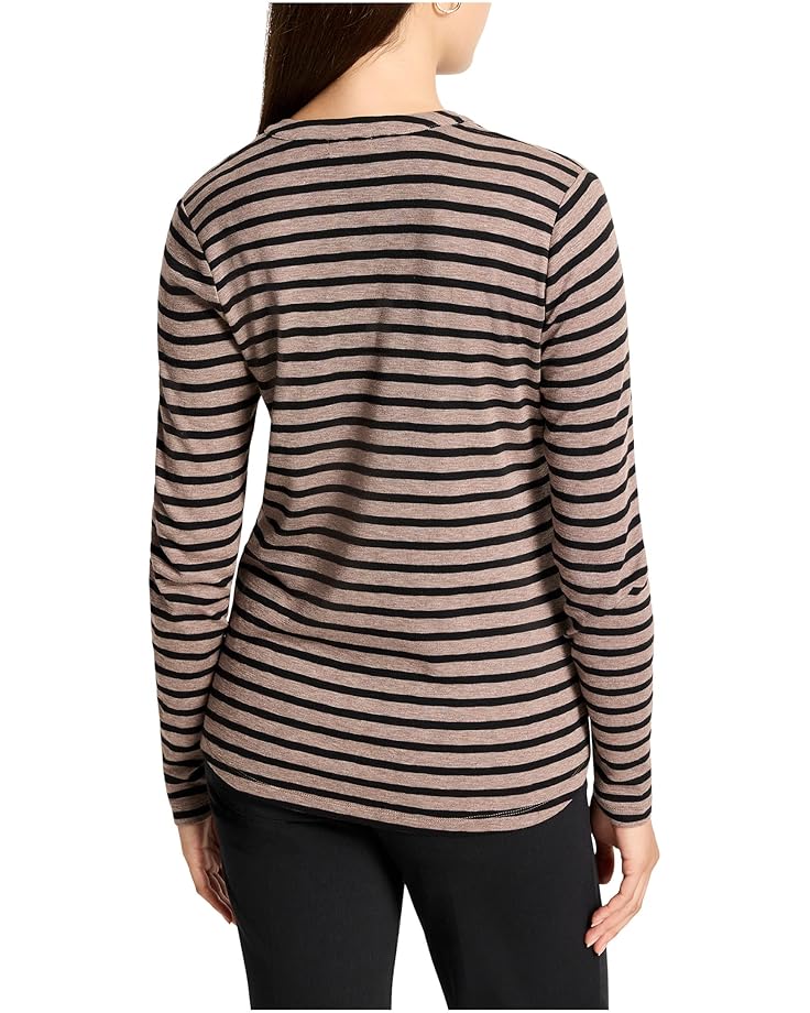 NIC+ZOE Petite Striped Long Sleeve Henley Tee - #3 of 3