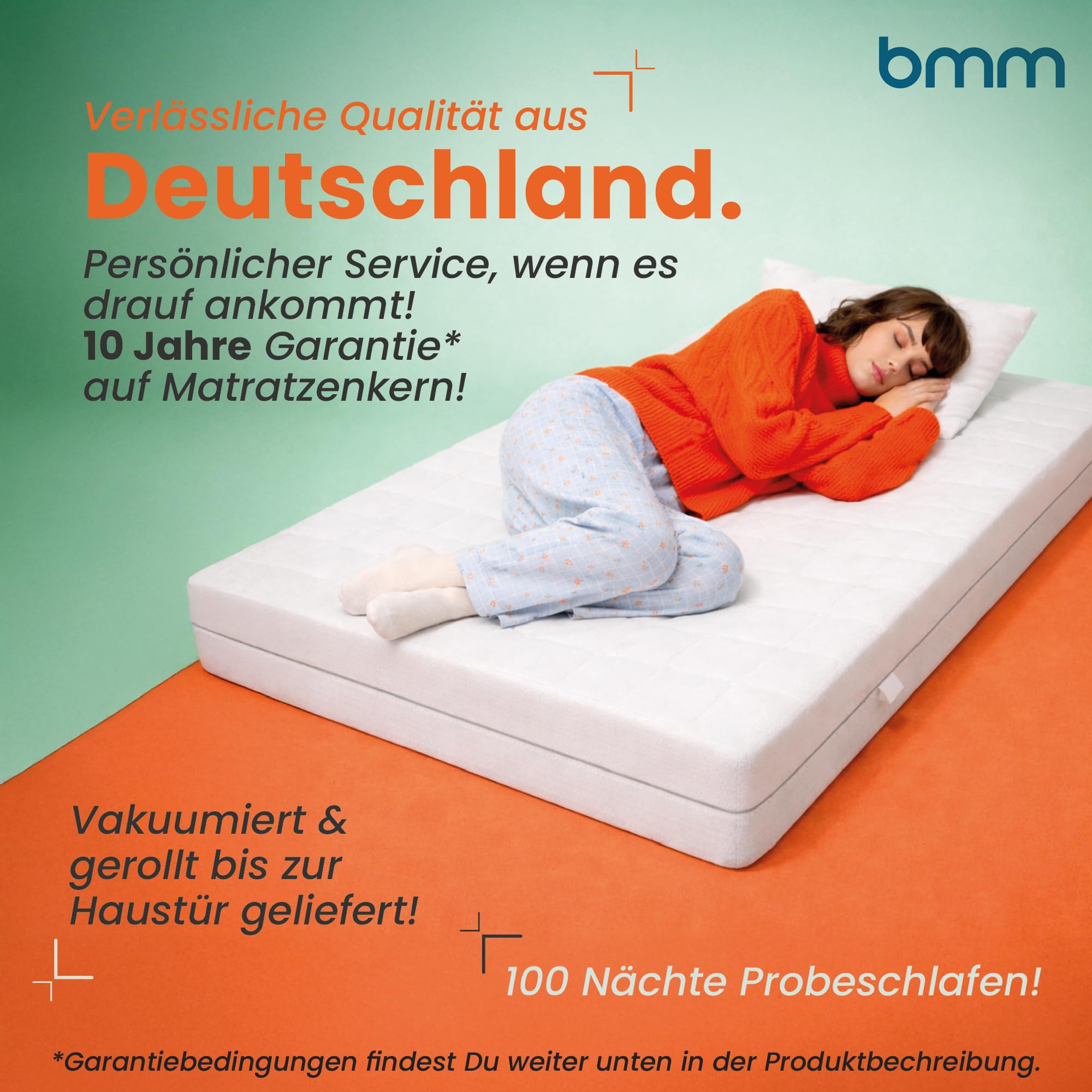 BMM Taschenfederkernmatratze Ortho Medic Plus 100x200 cm H3 25 cm 7-Zonen | Taschenfederkern mit 7 Liegezonen und 25 cm Höhe passt sich Ihrem Körper an und fördert eine natürliche Liegeposition.