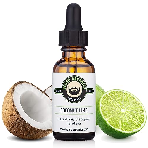 Beard Organics Aceite para barba de coco y lima | Aroma de coco y lima