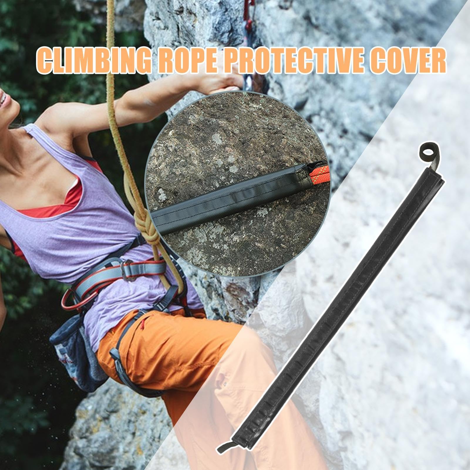 Protector de cuerda de escalada PVC Anti Wear Arborist Rope Protector Cubierta de protección segura para rescate