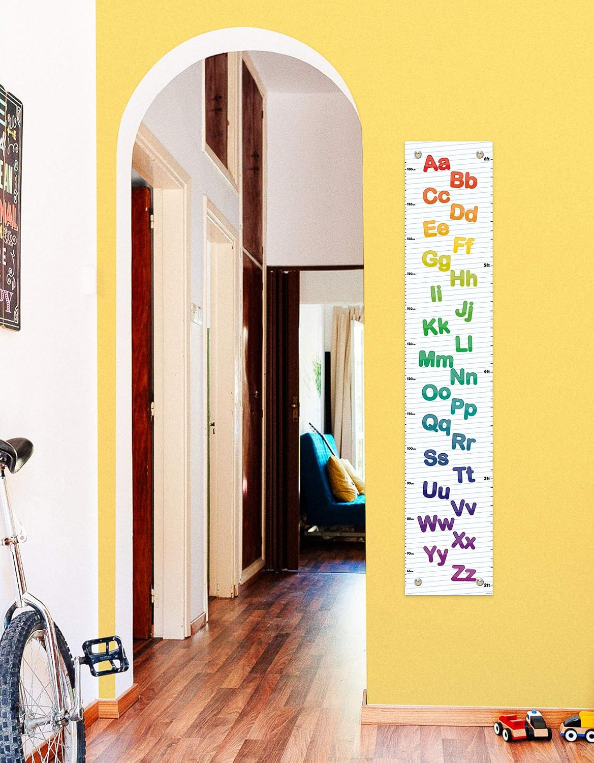 School Decorations ABC Wall Decor for Kids Height Growth Chart Nursery Decor 2-Pack Vinyl Growth Chart