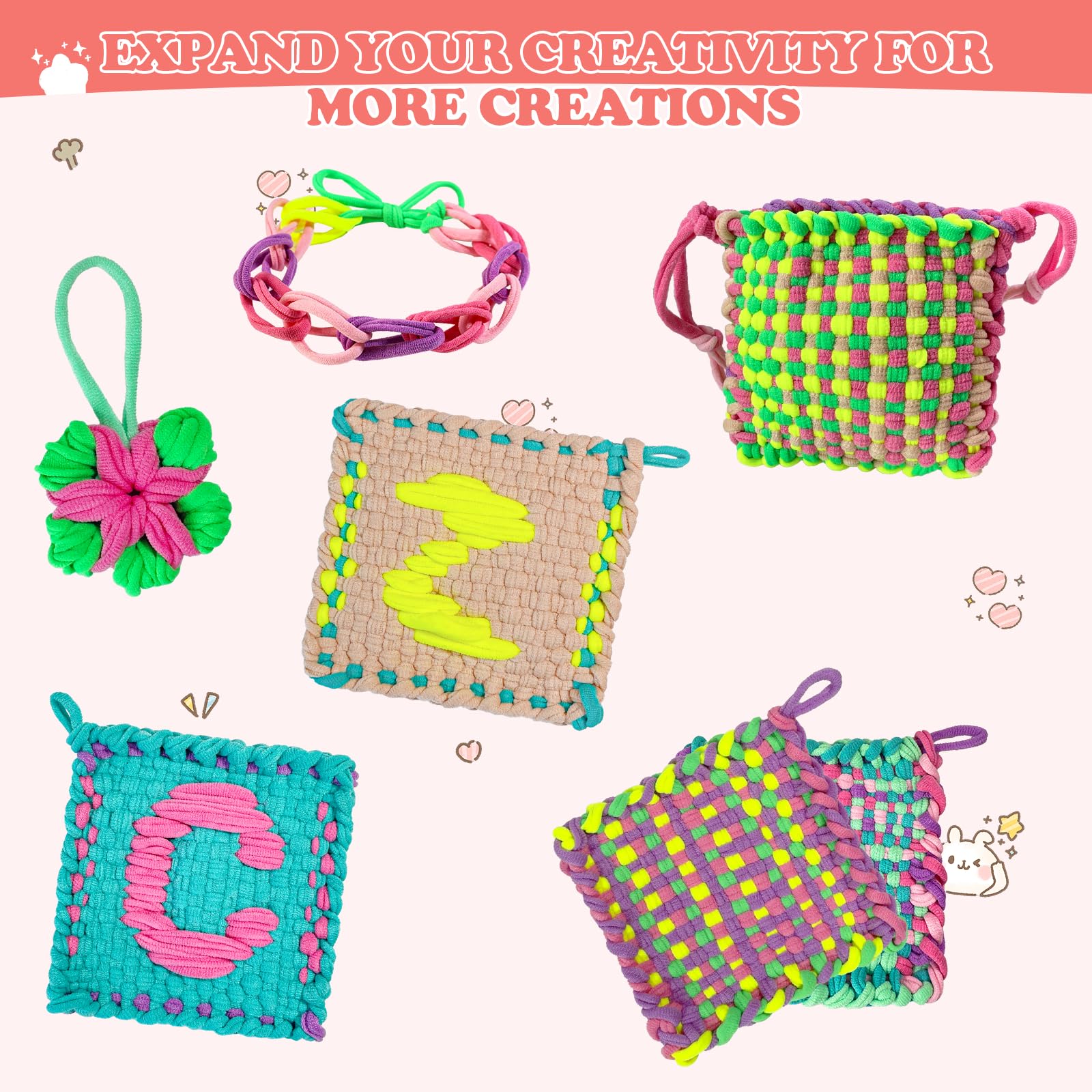 Weaving Loom Kit - Beginner Crafts & Gifts -4 Weaving Loom Kit - Beginner Crafts & Gifts -4