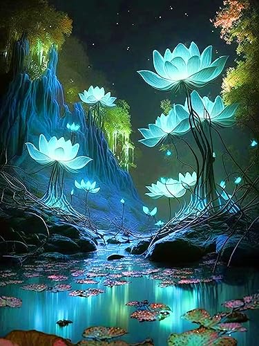 WZHHDM Pintura de diamantes, kits de arte de diamantes 5D para adultos principiantes, bordado completo de punto de cruz, pinturas de diamantes de