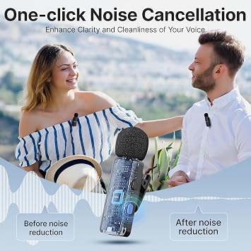 BOYA BY-V4 Wireless Microphones for Cameras DSLR Camcorder with Charging case, 12H Battery Life, 650ft Range, 4-Channel Omnidirectional Noise Canceling Lavalier Mic for Live Streaming Vlog