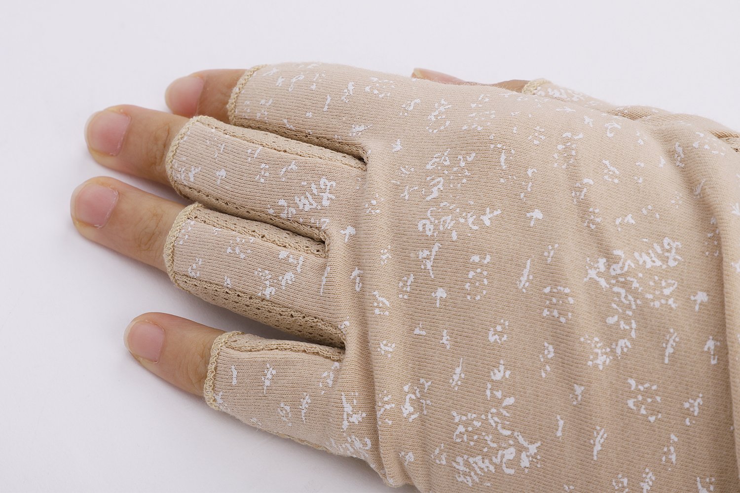 Femme Gants Demi-Doigts Coton Eté Gants de Conduite Cyclisme Antidérapant Respirant Mitaines Courts Mince Anti-UV Protection Solaire Gloves Sport Finesse pour Moto Vélo Scooter VTT Equitation Travail