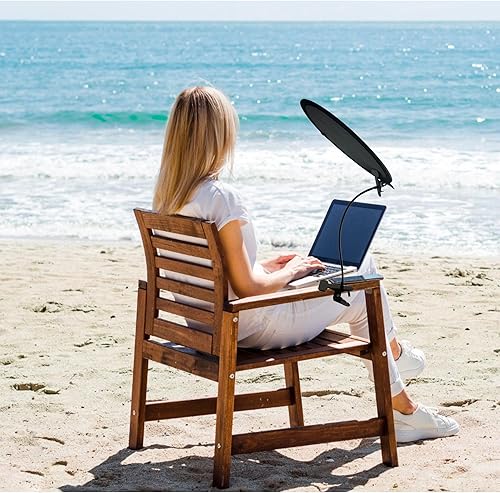 Miniatura 5 de Parasol ajustable para laptop con soporte flexible, bolsa de almacenamiento