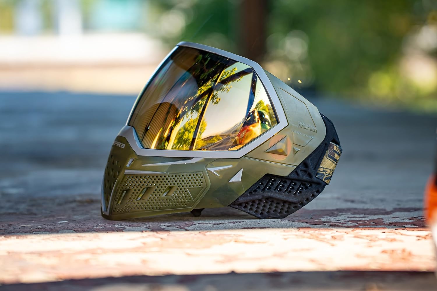 Emipire EVS Goggle System w/PBB Barrel Plug - Crystal Clear/Olive Ice - Gold Mirror Lens