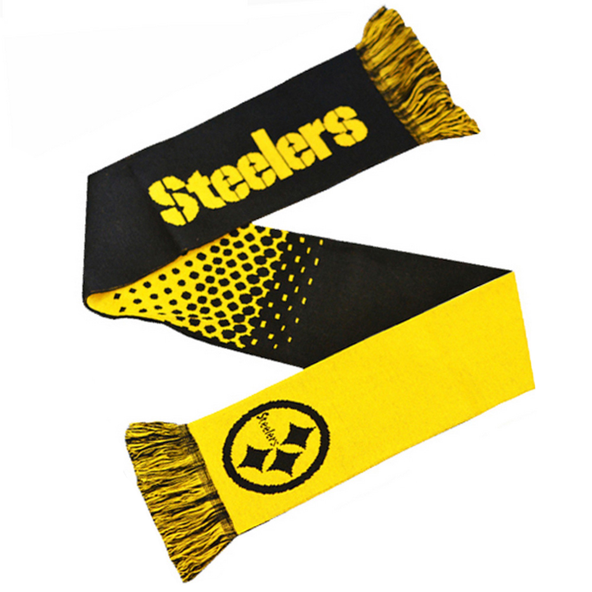 Great American Brands Men's Multicolored Pittsburgh Steelers Scarf Fd