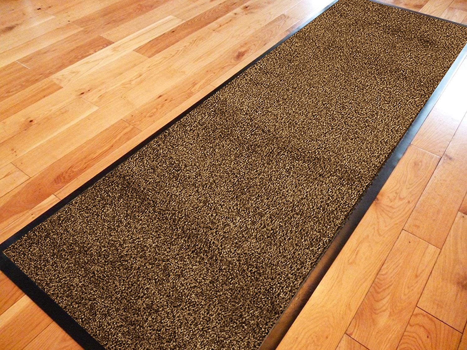 TrendMakers Doormat Dirt Stopper Carpet Runner Door Mats Dirt Trapper | 40cm x 60cm BROWN | With PVC Rubber Back For Home Office Kitchen Mats | COTTON PILE