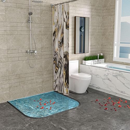 Miniatura 10 de Presa de agua para fregadero, ducha, umbral de agua, barrera de agua, barrera de tapón de agua, protección contra salpicaduras de agua adecuada