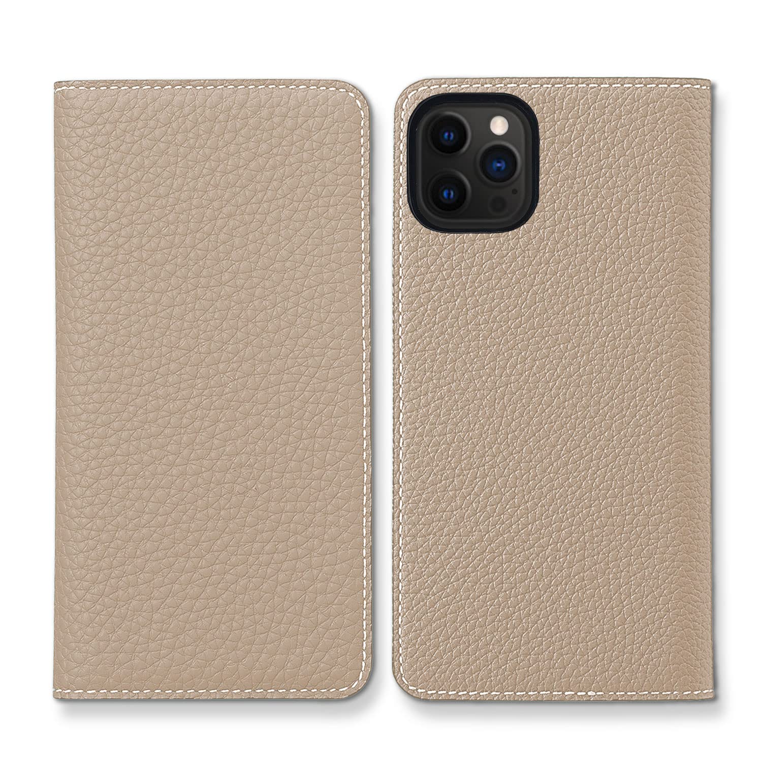 ボナベンチュラ　ノブレッサ ダイアリーケースiPhone 11グレージュ×シェル ボナベンチュラ ノブレッサ ダイアリーケースiPhone 11