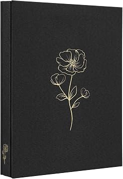 5x7 Photo Album 200 Photos, 2 Pictures Per Page, 200 Pockets Picture Album, Linen Fabric Cover Picture Book for Photos, Photo Album 5x7 for Wedding Travel Family MemoriesBlack