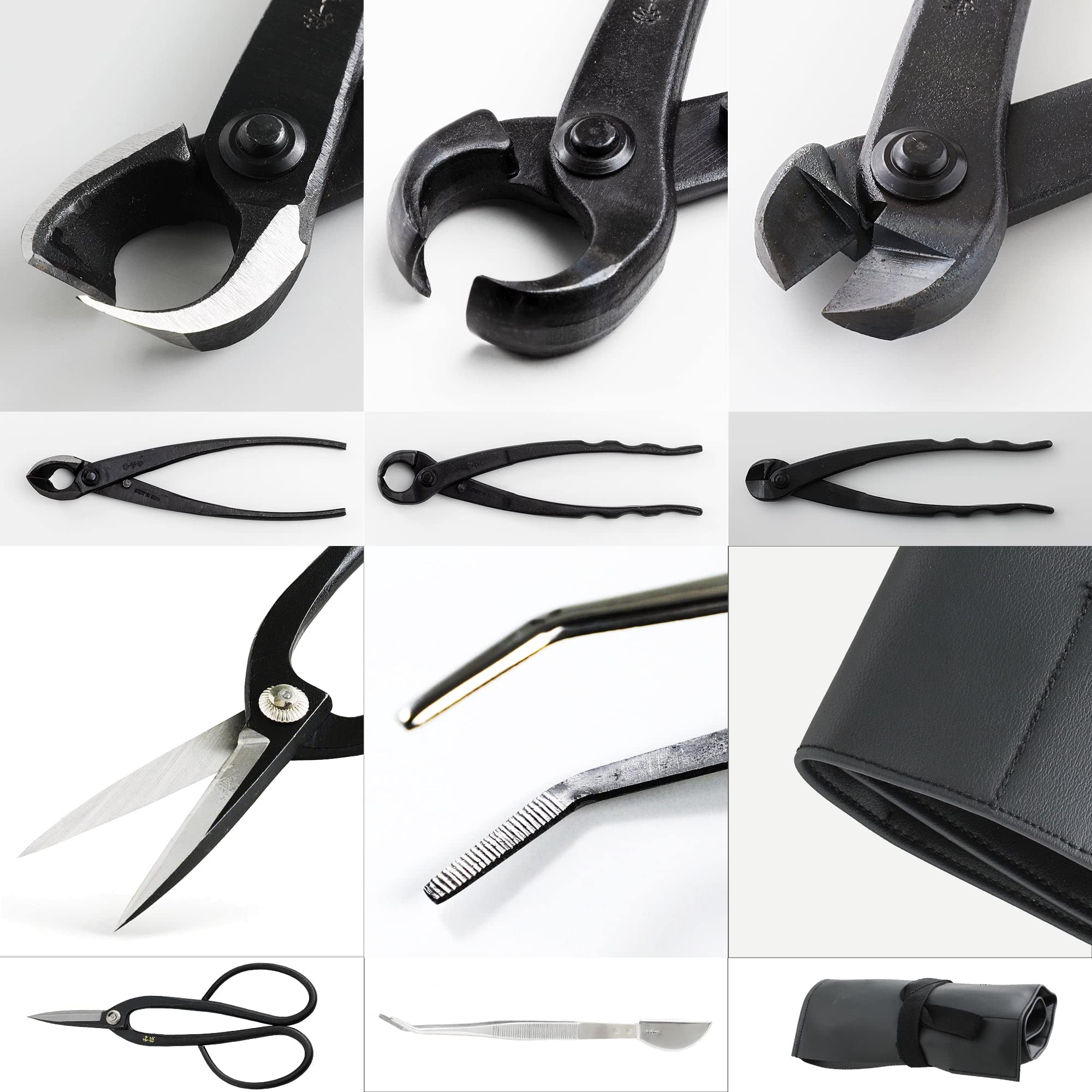 値下げ高級盆栽鋏セット 日本製 5点 Amazon.co.jp: ワザクラ 日本製 5点 盆栽 ツールキット ロールバッグ