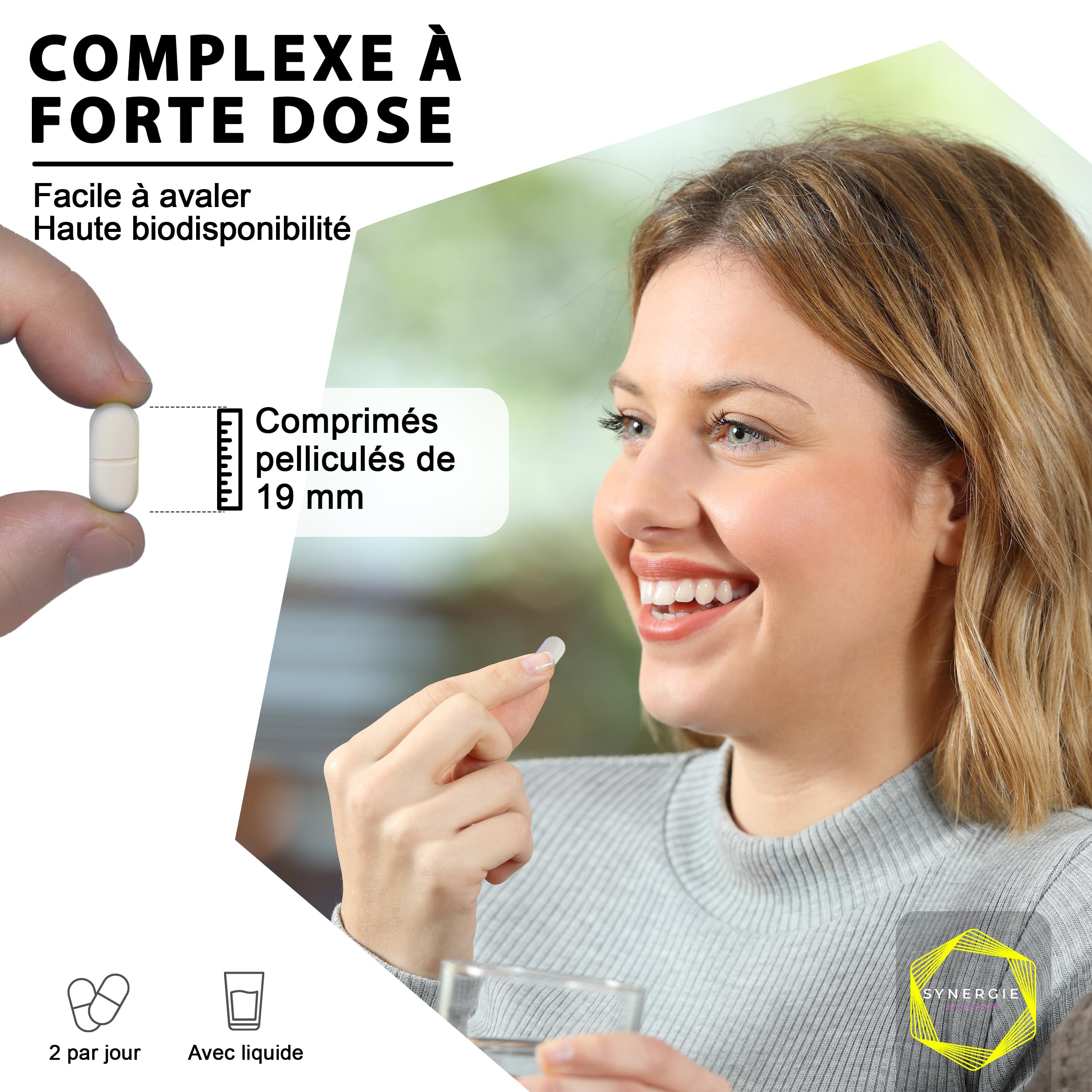 Millepertuis 500 mg, Rhodiola Rosea 400 mg, Valériane 300 mg - 60 doses journalières - Hypericine 0,3%, Rosavine 3%, Salidroside 1% - Extraits 10:1. Harmonisateur d'humeur par Synergie Nutrition