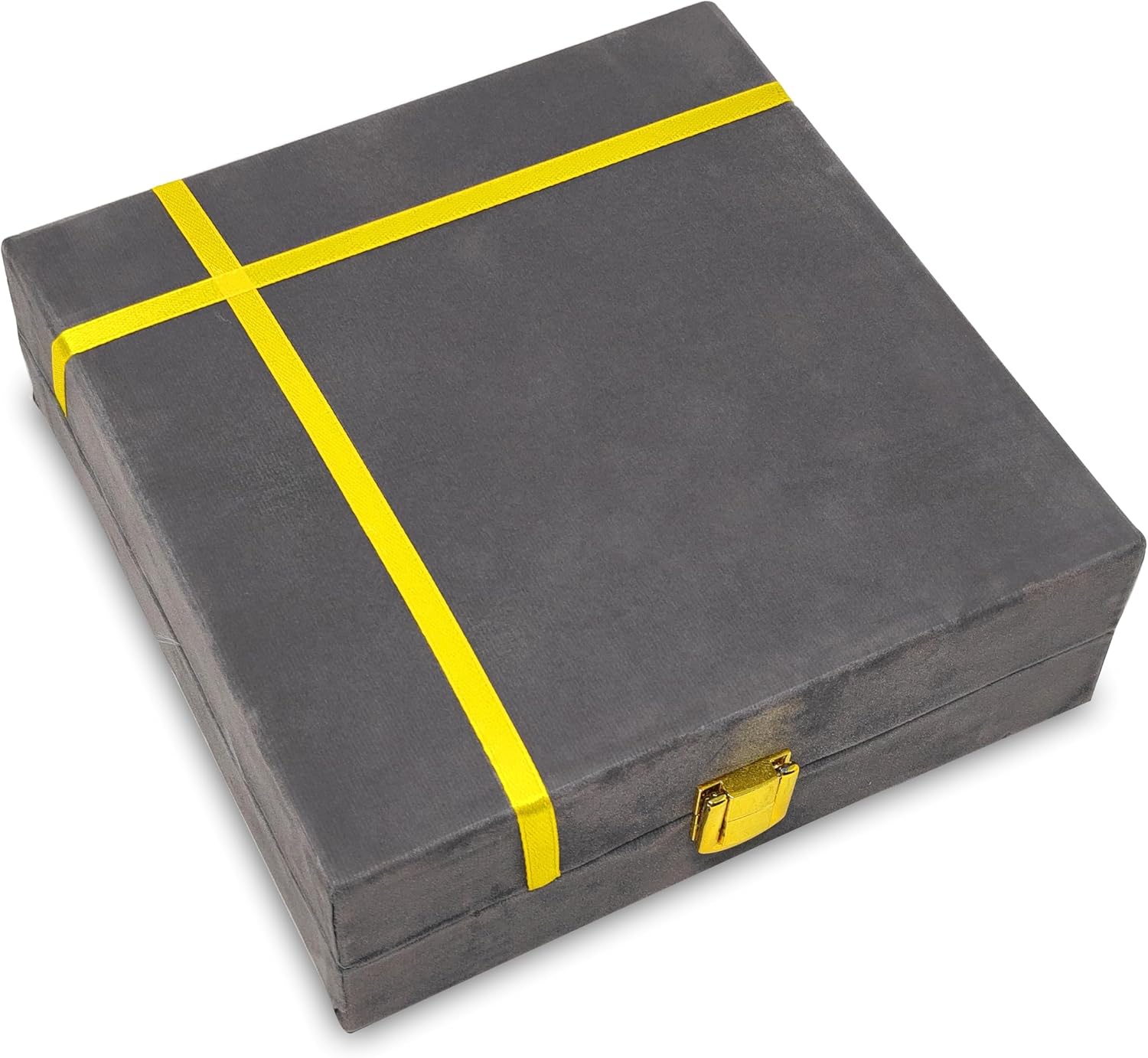 Brass Pooja Thali Set with Grey Gift Box 6 Inch Pital Plate Kalash Spoon Chandan Wati Dhup Dan Kuber Diya Ghanti Puja Arti Thali for Diwali Home Office Mandir Wedding Return Gifts