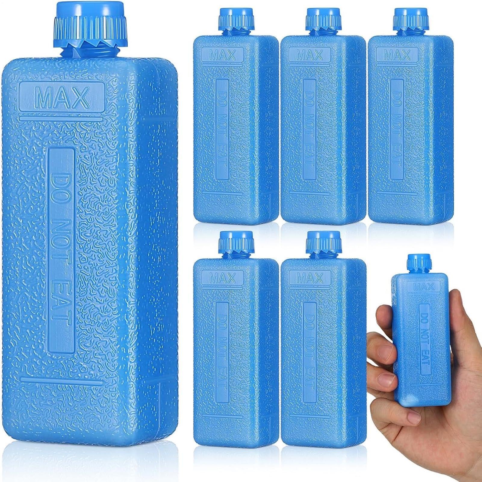 8-Pack Portable Small Ice Cooling Bricks, Reusable Ice Packs For Air Conditioners, Long Lasting Freezer Blocks For Cooler Bag, For Camping Fishing Picnic