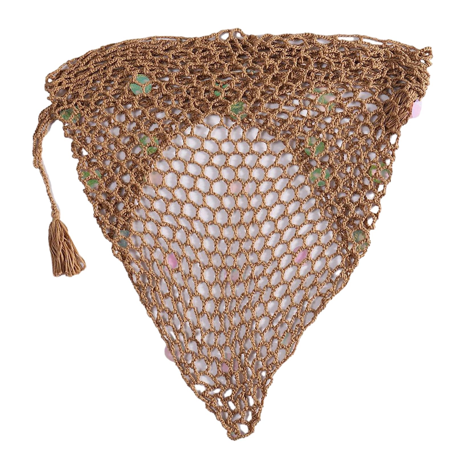 Osdhezcn Traje de baño de malla con lentejuelas para mujer, pareo de playa, pareos, bikinis, falda corta envolvente, falda de playa para mujer