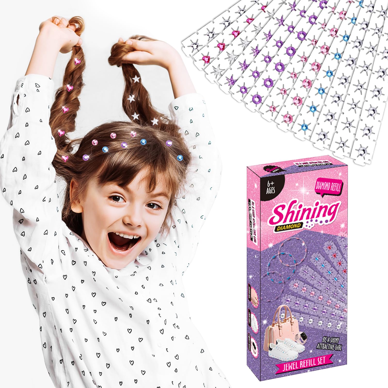 Amazon.co.jp: ヘアジェム詰め替えセット 120個 10種類のヘア