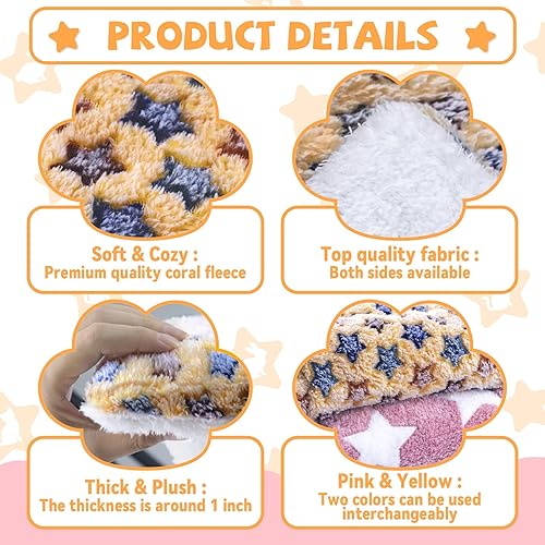 Miniatura 24 de Juego de 2 camas de conejillo de indias, lavable, tapete cálido para cama de animales pequeños, almohada para mascotas para chinchilla, erizo y azul