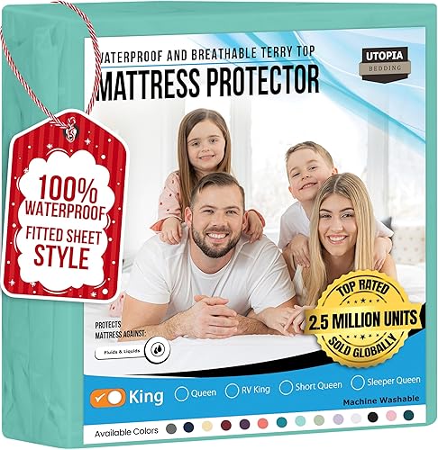 Miniatura 69 de Utopia Bedding – Protector premium de colchón impermeable – Funda de colchón ajustable transpirable.