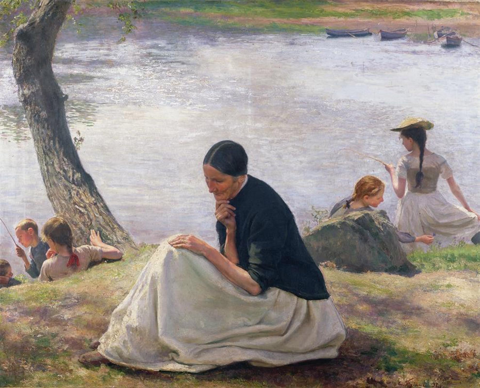 SERENDIPITP Retro Picture Poster Wall Art Pictures Painting Souvenir by Emile Friant Wall Art Canvas Print for Wall Decor 60x90cm