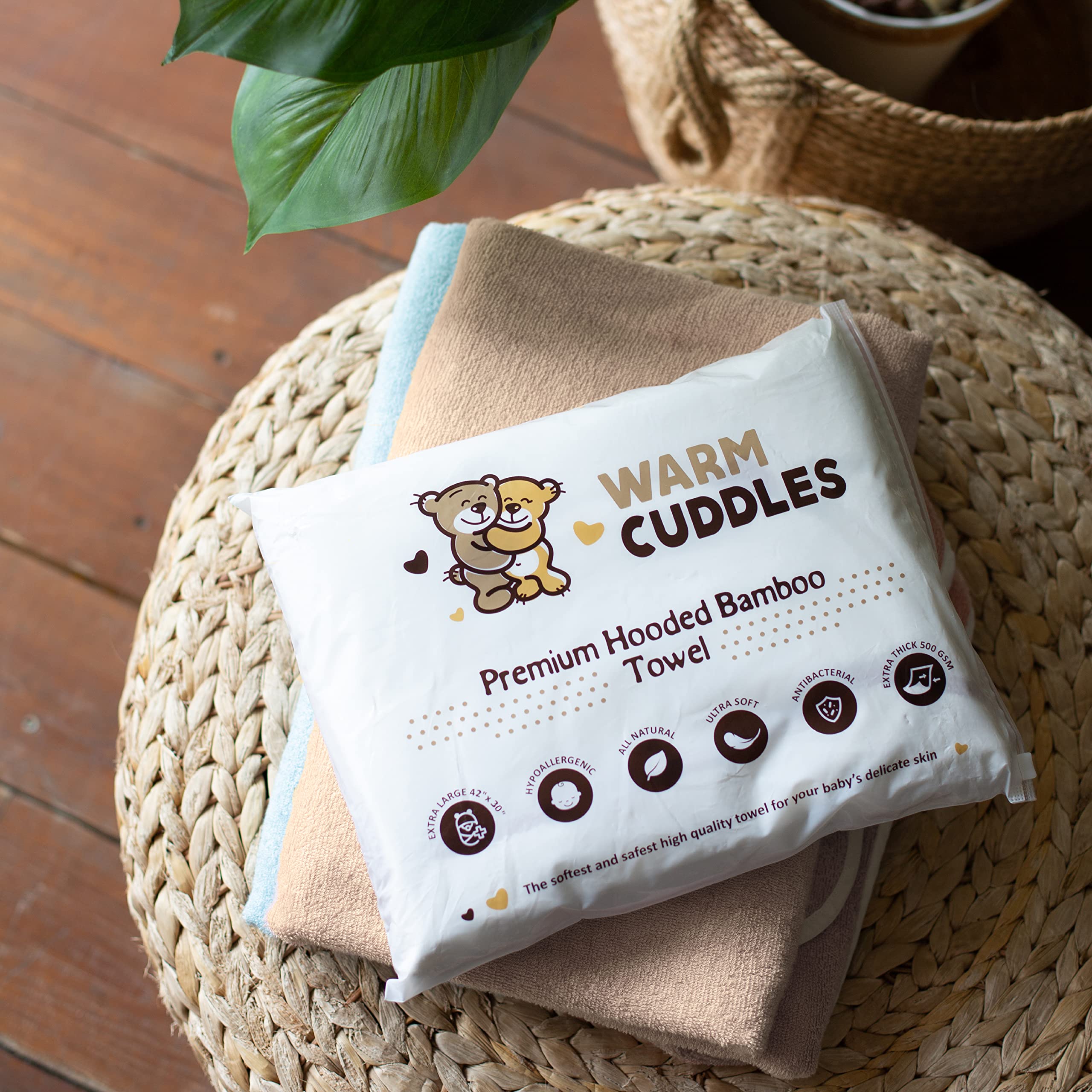 Toalla de baño con capucha de bambú orgánico con capucha, toalla de baño grande con capucha para recién nacido, niño y niña, toalla de oso