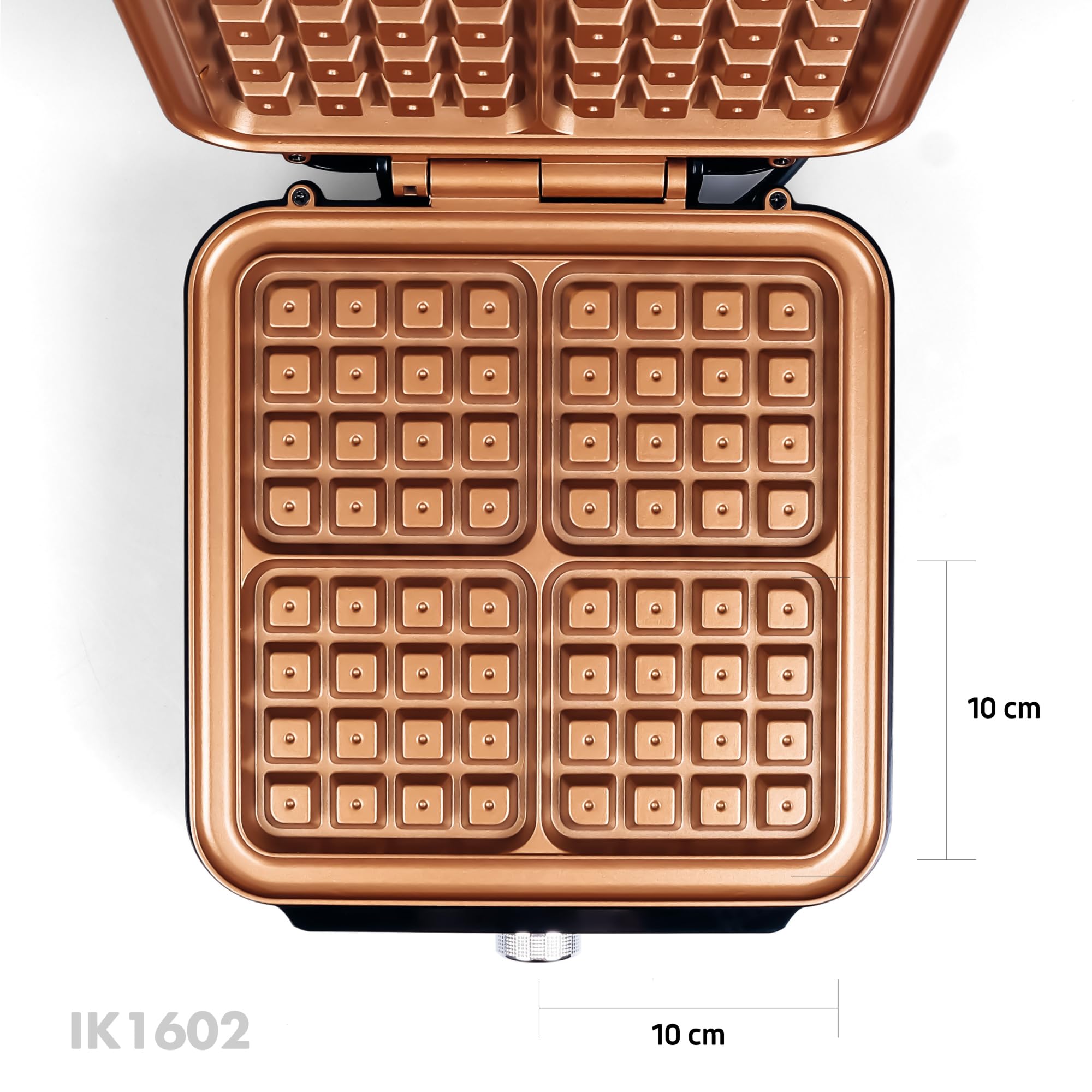 Rosenstein & Söhne piastra per waffle elettrica: Piastra per waffle a forma di cuore (piastra per waffle con superfici per waffle