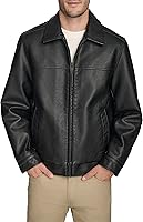 Dockers Men's James Faux Leather Jacket - Vegan Leather, James Dean Style, Regular & Big & Tall Sizes