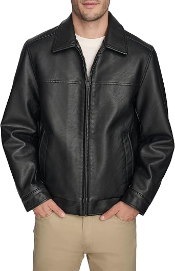 DOCKERS Men's James Faux Leather Jacket (Regular, Big & Tall Sizes)