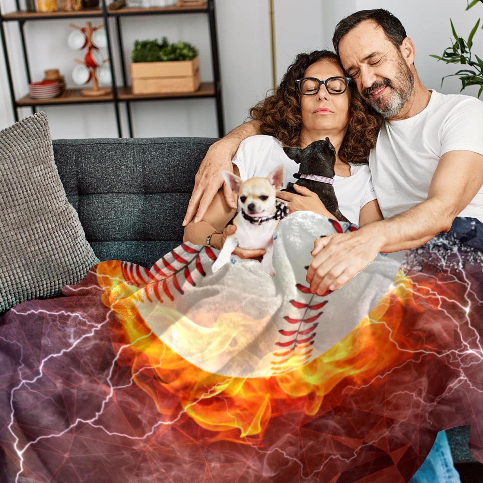 Baseball-Fleecedecke Mit 3D-Ballmuster – Plüschige Überwurfdecke Für Bett & Couch In Verschiedenen Größen (Baby Bis Queen)