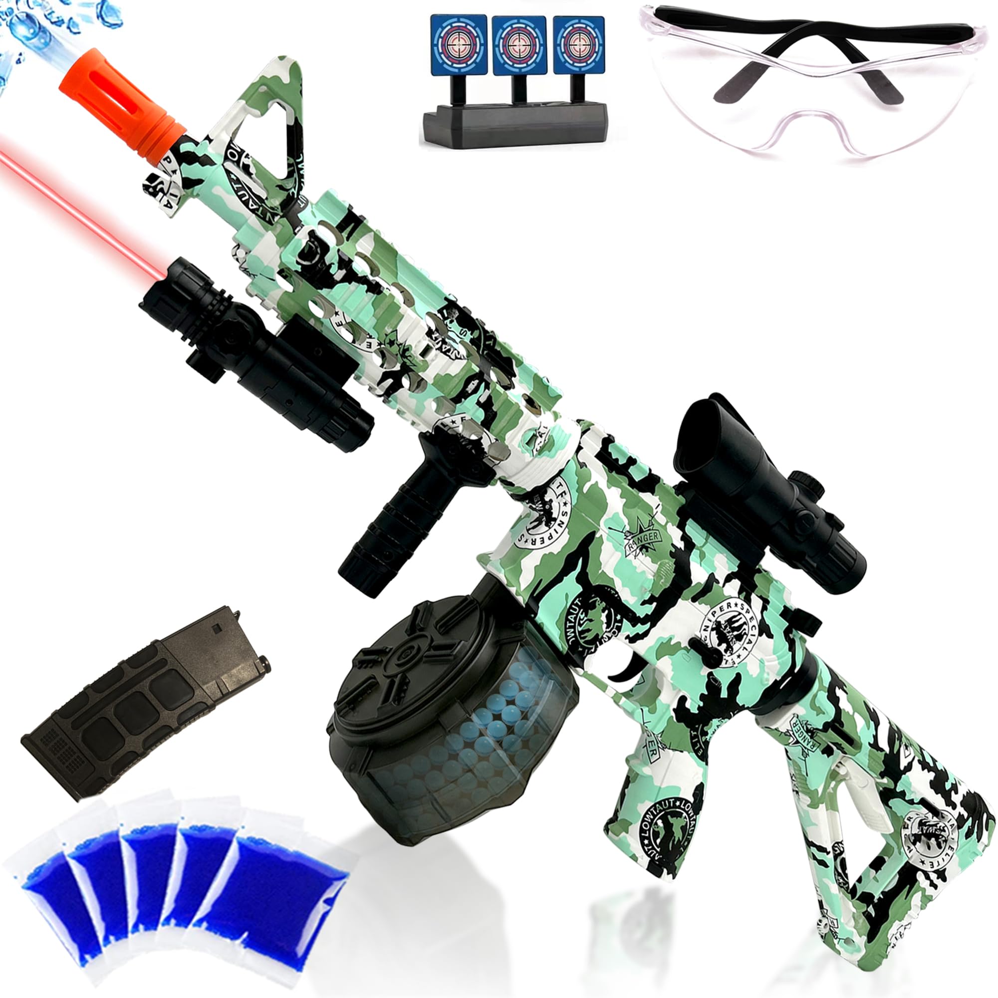 Large Gel Ball Blaster, Electric Gel Ball Blaster Kit, for Team Game-Optimal Gifts - Ages 14 +