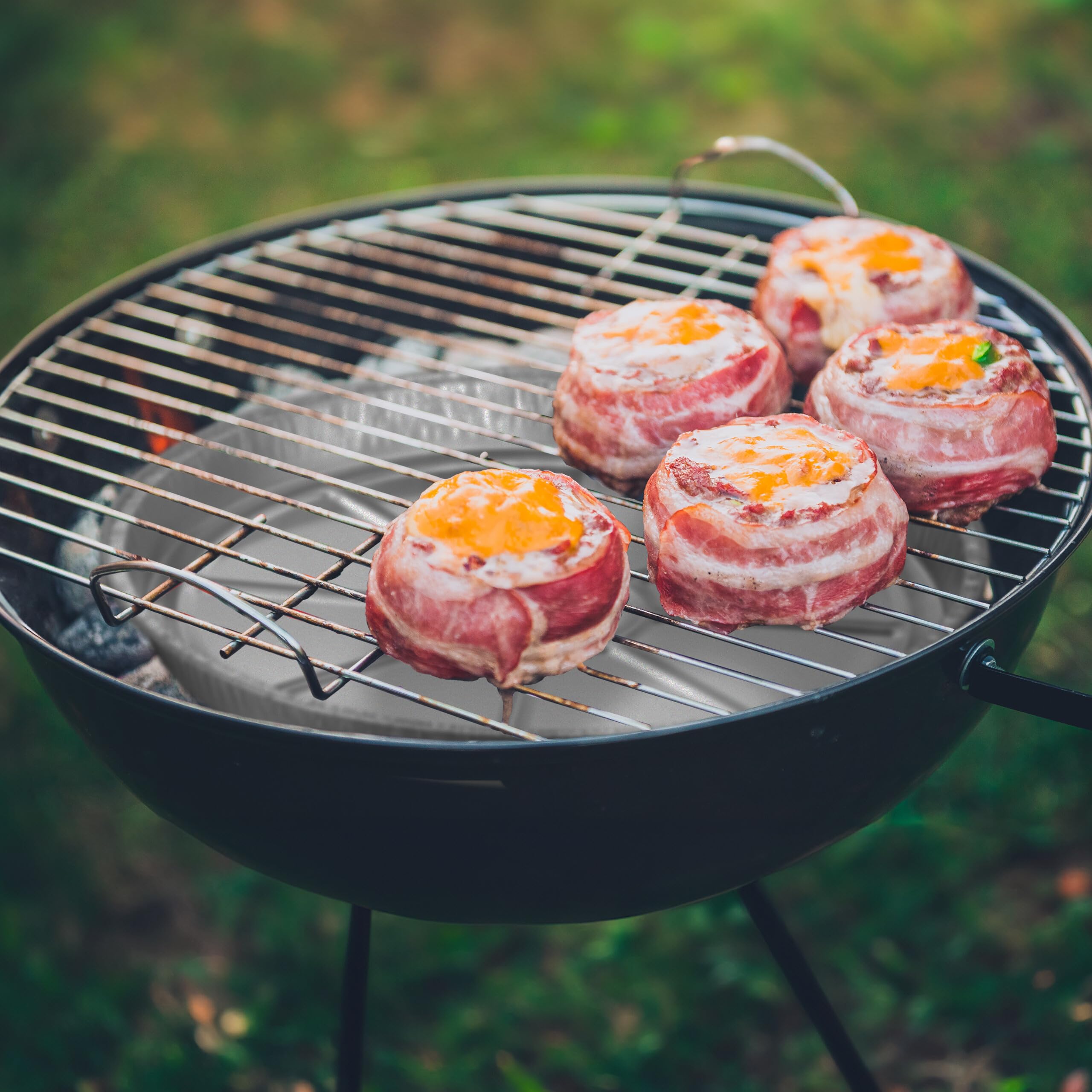 Relaxdays Barquettes Rondes en Aluminium Lot de 50 2,5x27,5 cm Moules Tartes Accessoires Barbecue Argenté