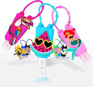 10pcs Hand Sanitiser Plastic Refillable Bottle - Empty Silicone Hand Sanitizer Holder Keychain Carrier Travel Bottles