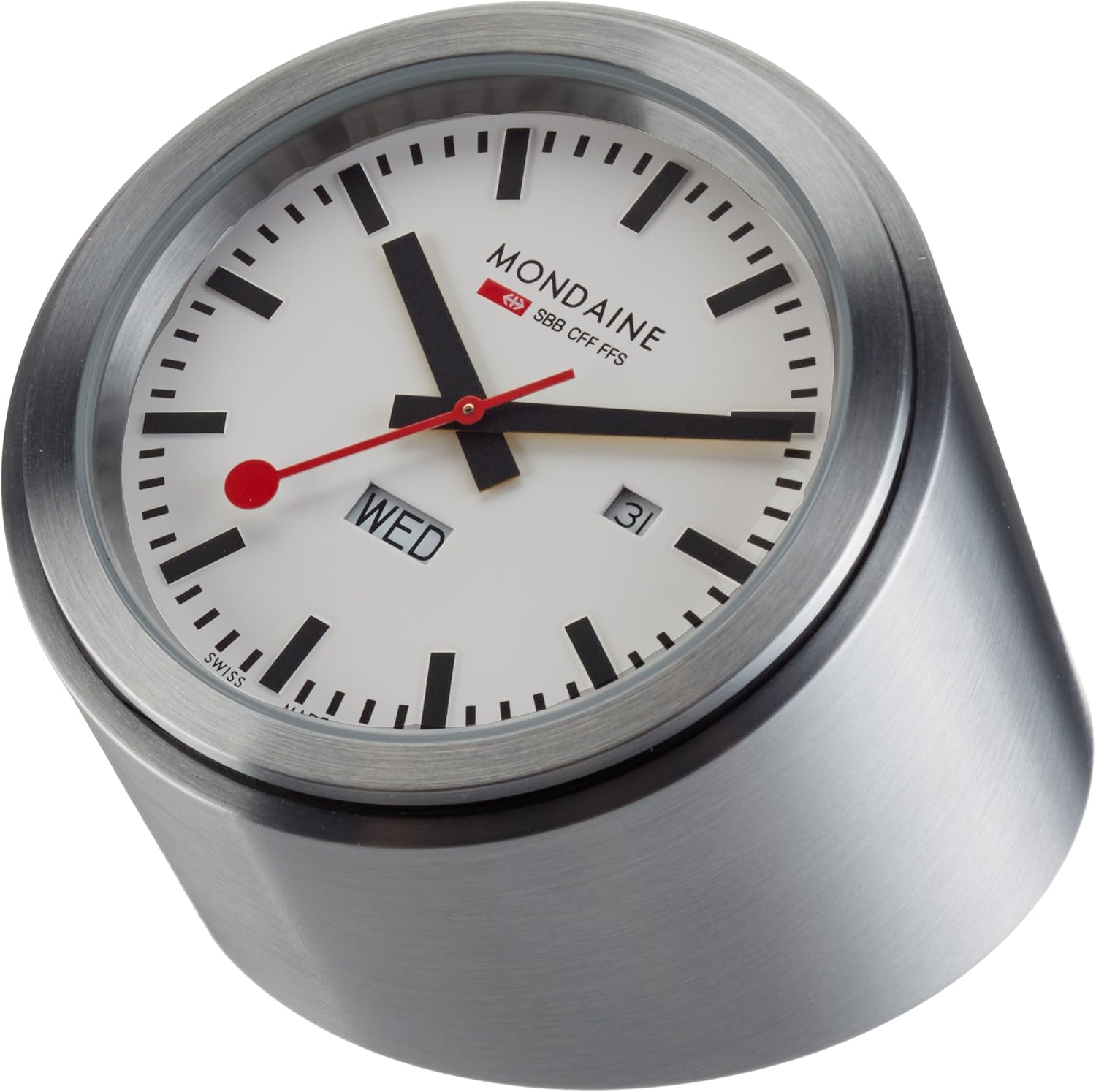 Mondaine White Dial Desk Clock with Tube Case Togo Ubuy
