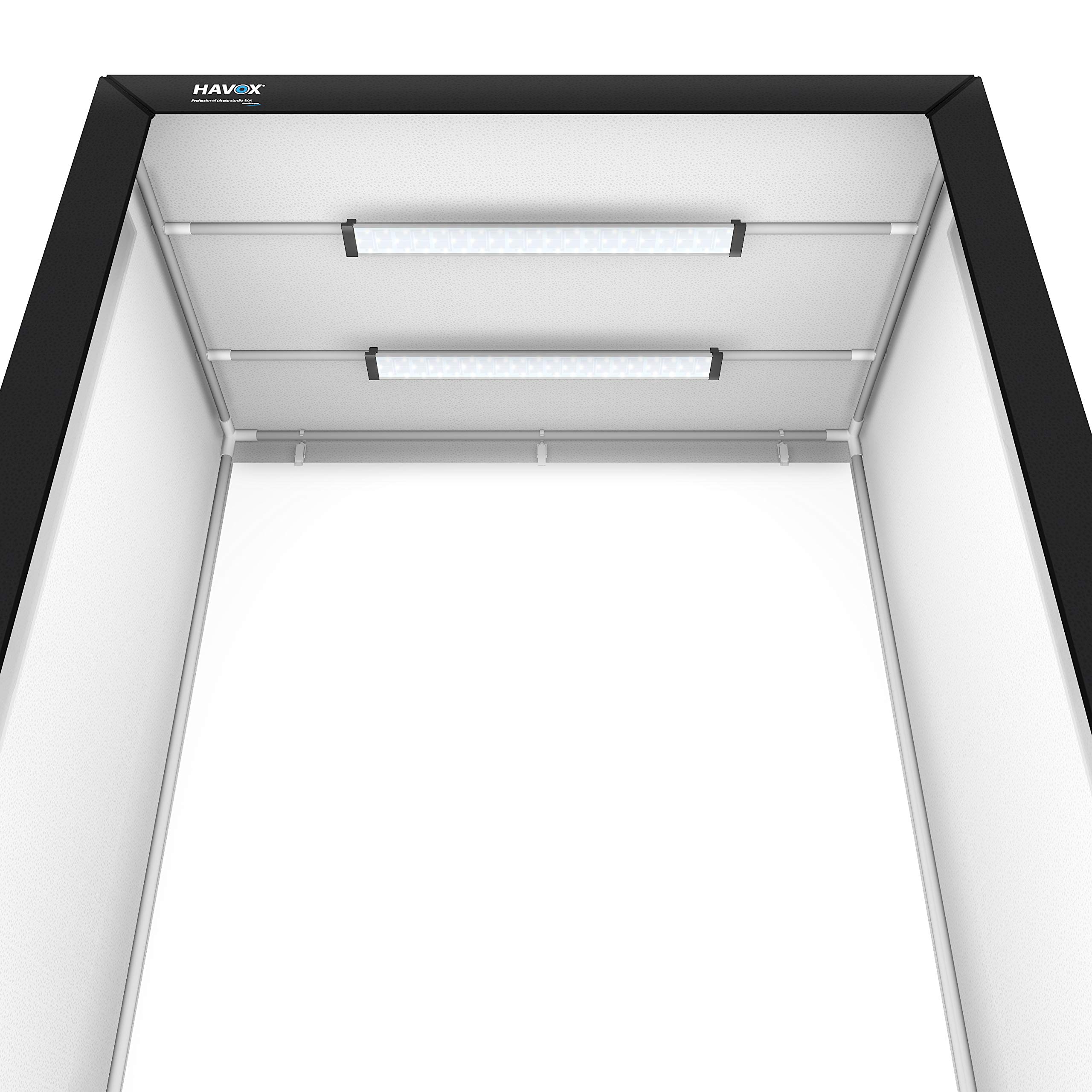 HAVOX - Studio Fotografico HPB-160 - Dimensioni 120x80x160cm - Illuminazione a LED "Luce del giorno" 5500k - 30,000 lumens - CRI 93 - Realizza le tue foto commerciali per e-commerce.