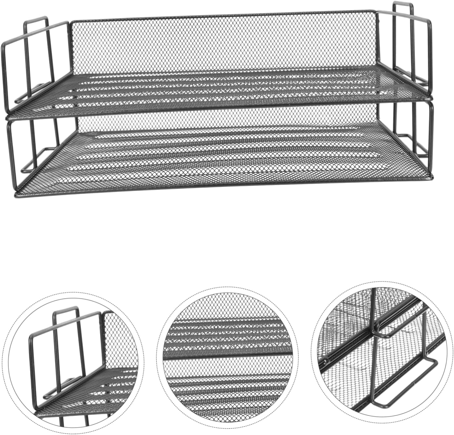 TEHAUX Document Organizer Rack Office File Storage Holder Easy to Assemble Desktop File Organizer for Efficient Document Management and Home Office Organization