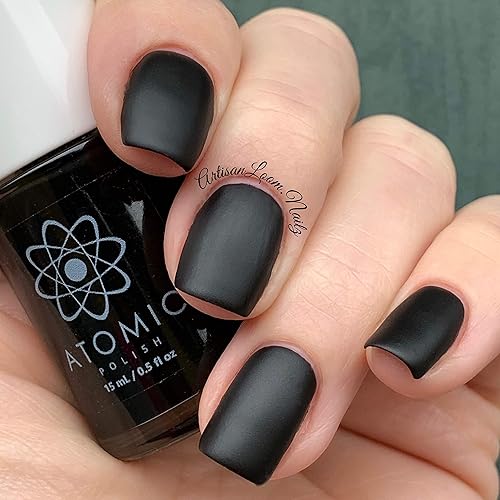Miniatura 2 de Matte Black Nail Polish - Atomic Polish - Carbon (C) Matte