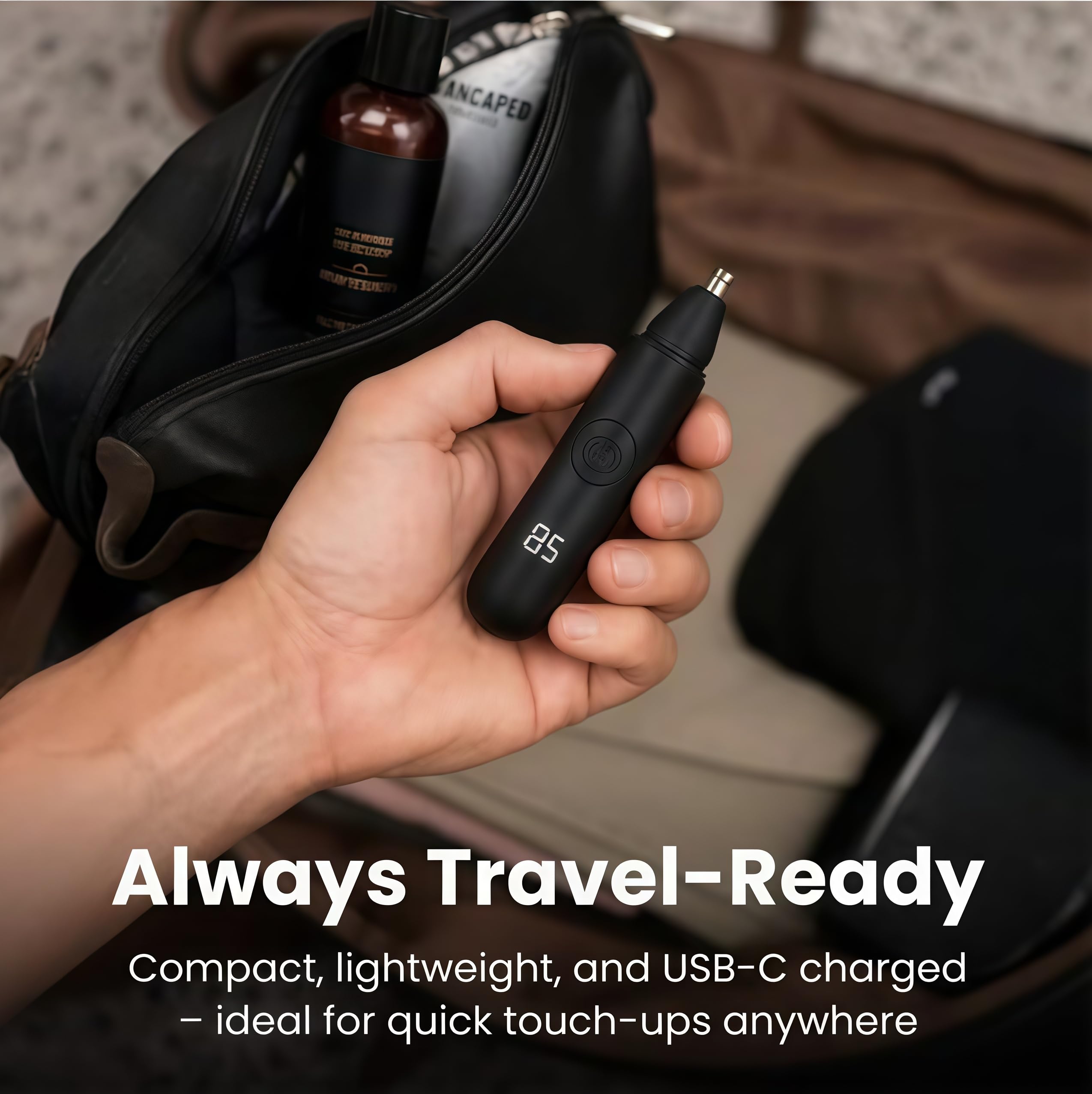 Mr. Bold Pro Nasenhaartrimmer Herren, präziser Trimmer mit omnidirektionalem Klingensystem und hautfreundlichem Design, ideal für Alltag und Reisen