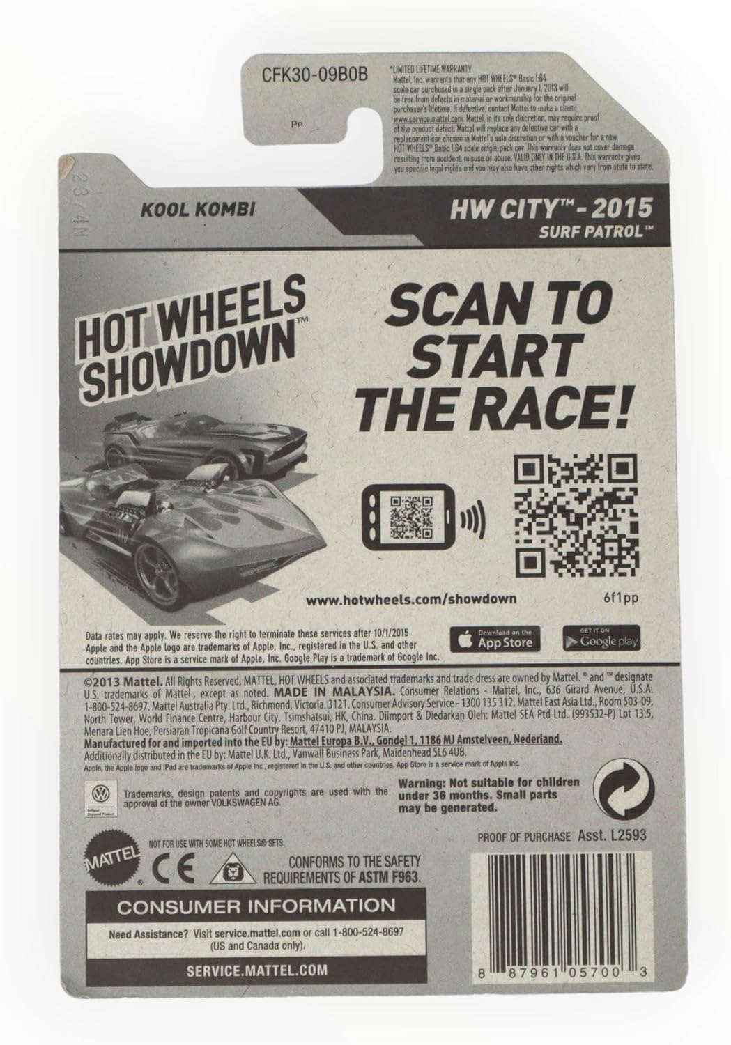 2015 Hot Wheels Hw City - Volkswagen Kool Kombi