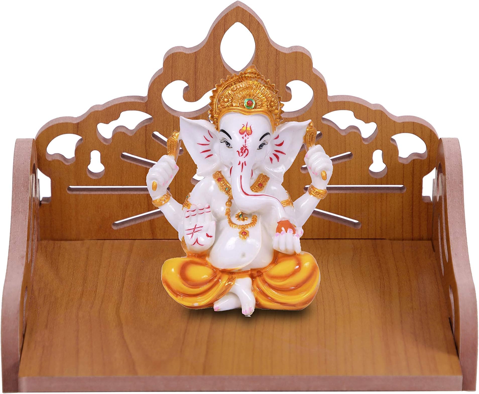 Om ShreeWooden Temple Plywood Mandir Singhasan,Baal Gopal,Pooja Room Home Decore Office Or Home Temple