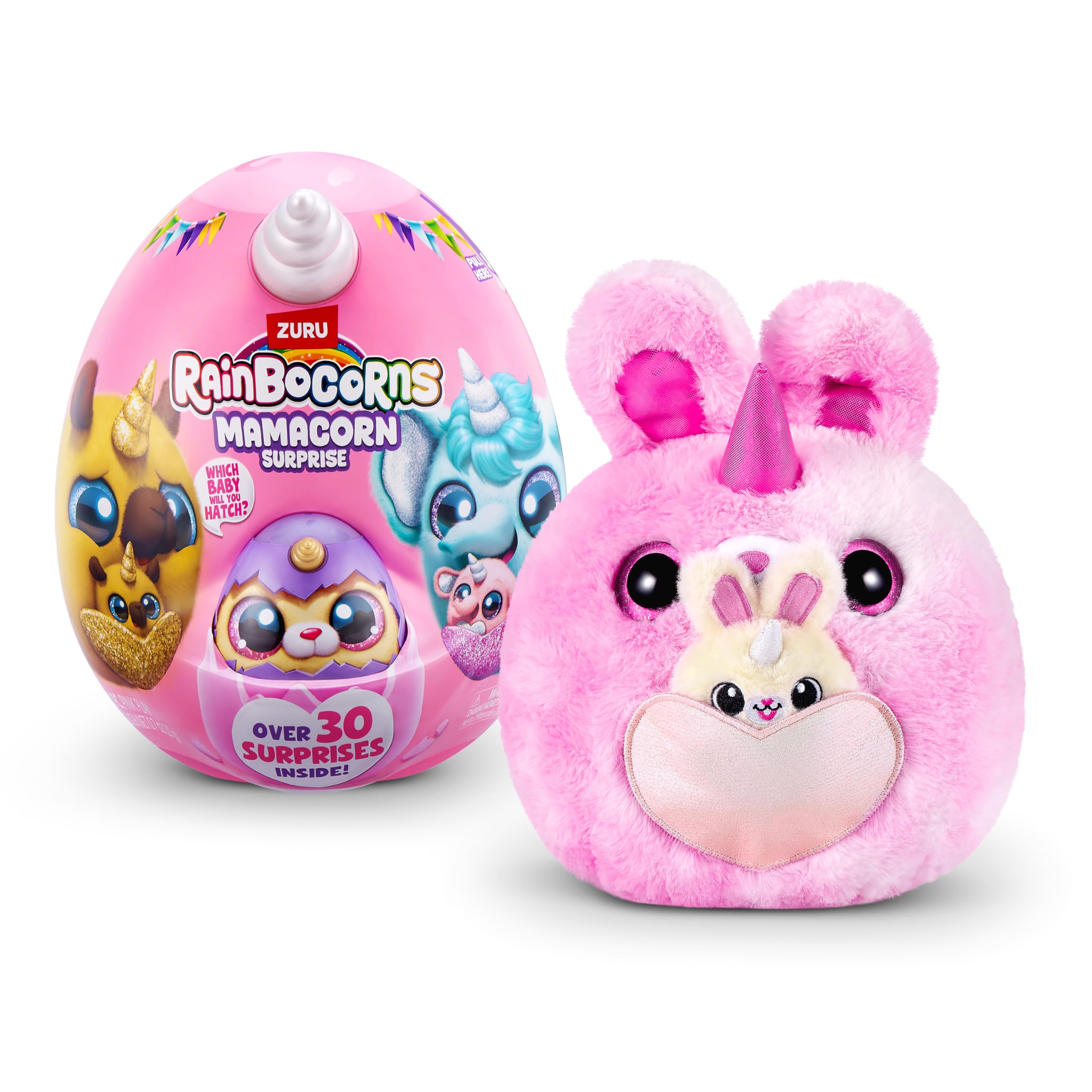 Rainbocorns Mamacorn Surprise by ZURU, Collectible Plush Toy for Girls 3+, Trudy, Large - Image 2