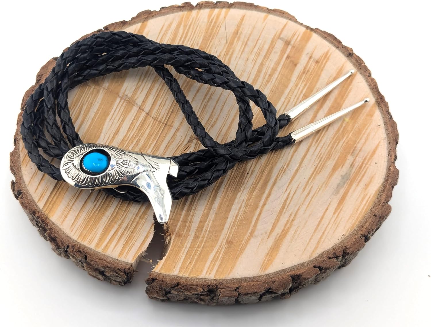 Bolo Tie Turquoise Sterling Silver Western Cowboy Boot Native American Handmade Jewelry