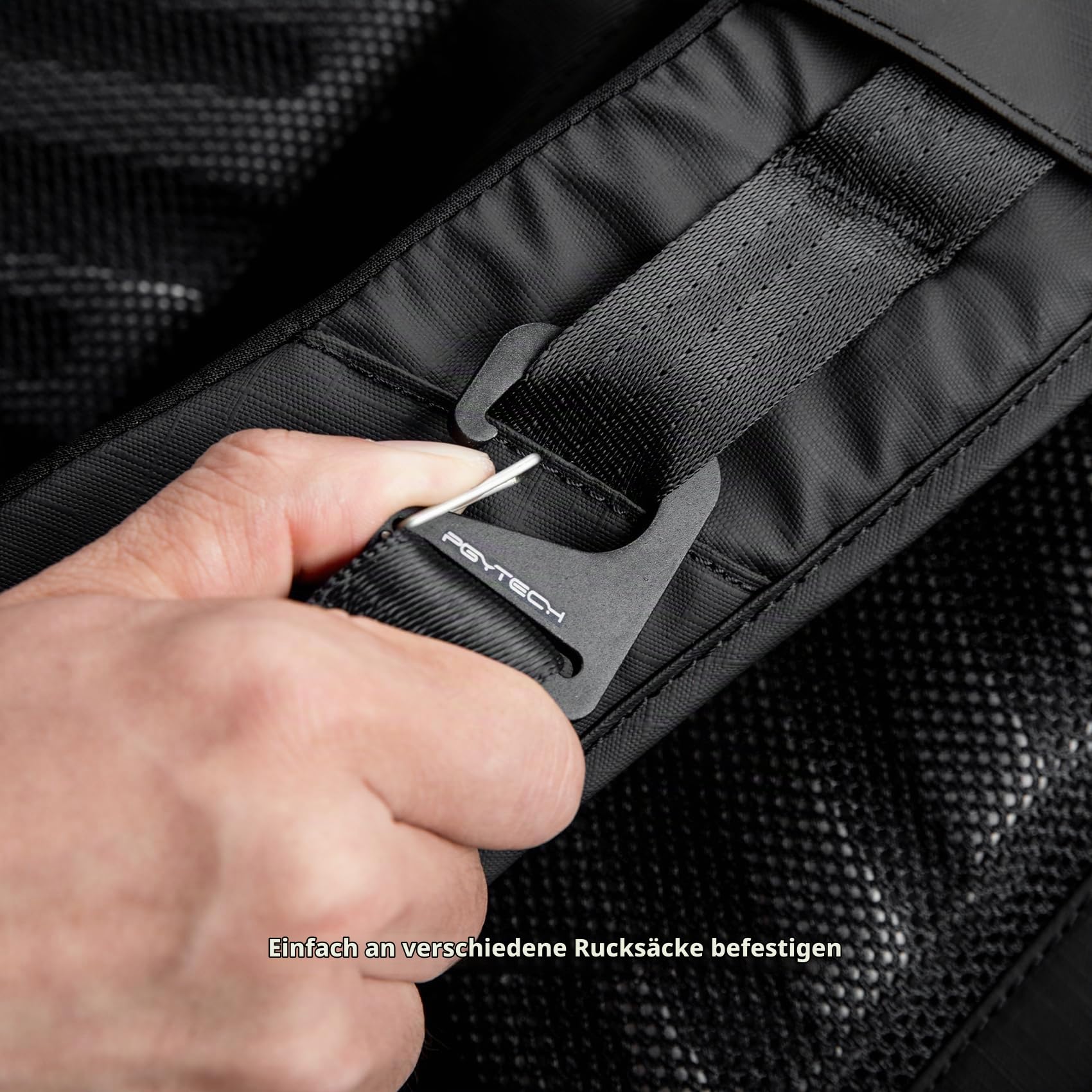 PGYTECH Rucksack-Kameragurt mit Quick Beads Ermöglicht Schnelles Lösen der Kamera, kompatibel mit den Meisten Rucksäcken und Mainstream-Kameras, Schwarz