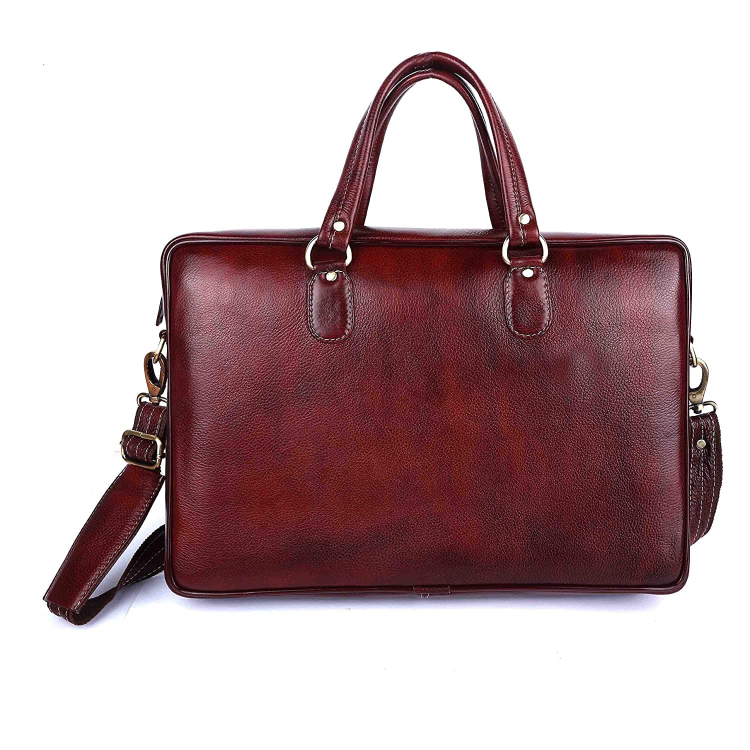 URBAN HORN By Tierra Genuine Leather Cross body Laptop Messenger Bag (UH-Top Flap Laptop bag) (B0BX4C33GT) Amazon Price History, Amazon Price Tracker