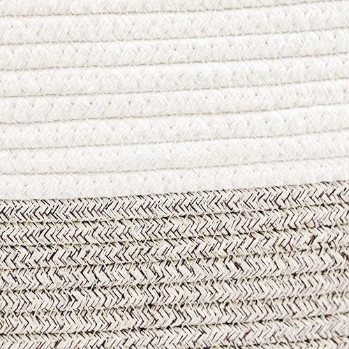 Miniatura 4 de Casaphoria Caddy Organizer - Cesta tejida de cuerda de algodón para almacenamiento, cesta de toalla 100% algodón con asa, bolsa portátil, color