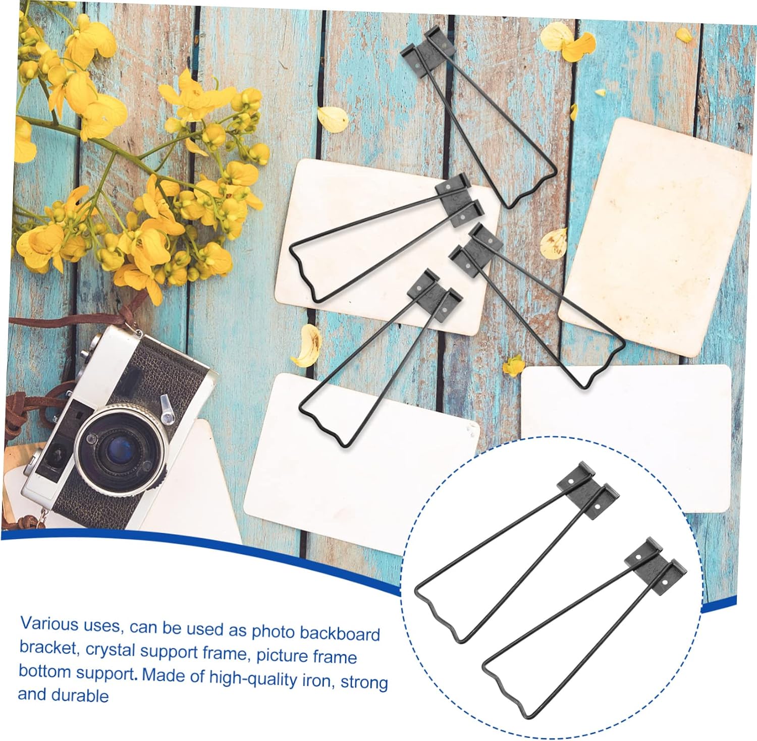 10pcs Iron Picture Frame Back Supports Adjustable Holder Stand
