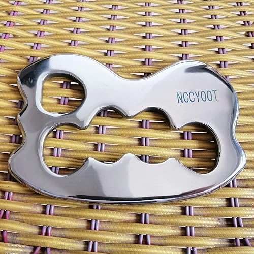Miniatura 3 de NCCYOOT Gua sha - Herramienta de acero inoxidable gua sha-3 piezas, herramienta de masaje Gussha, herramienta de raspado muscular para terapia de