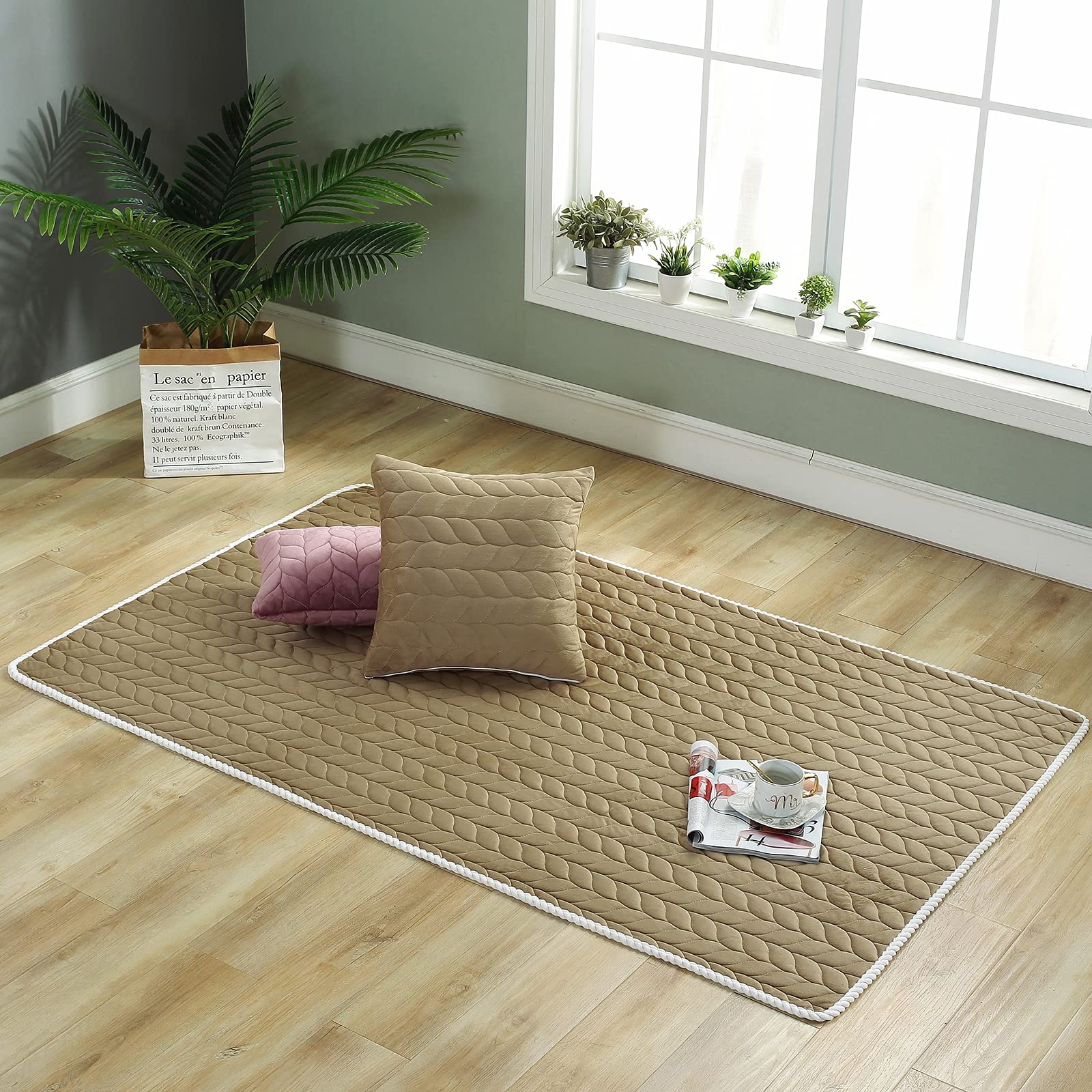 Funda para sofá de terciopelo de cristal marrón de alta elasticidad y diseño premium de 90x160cm